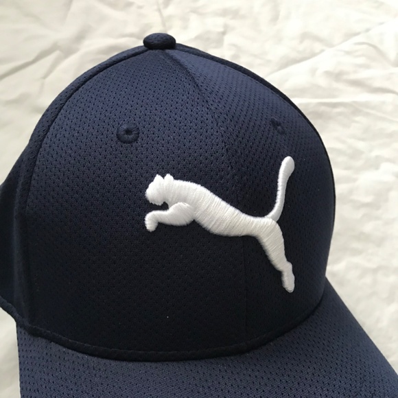 NWOT PUMA Jaguar Baseball Cap L/XL Hat Dark Navy Blue Mesh Back Unisex - Picture 6 of 10